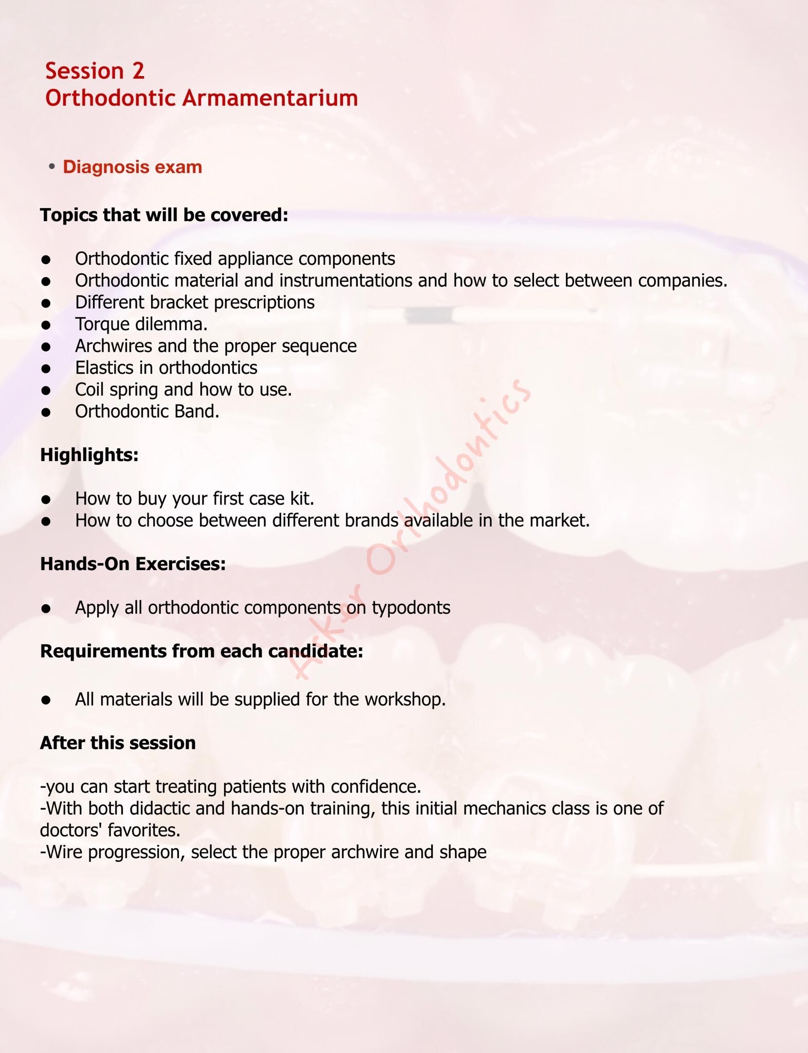 Session 2 (Orthodontic Armamentarium) image